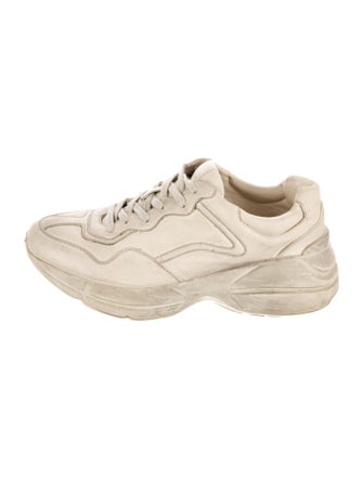 Gucci Leather Distressed Accents Chunky Sneakers
