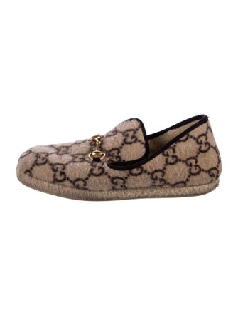 Gucci Horsebit Accent Wool Loafers
