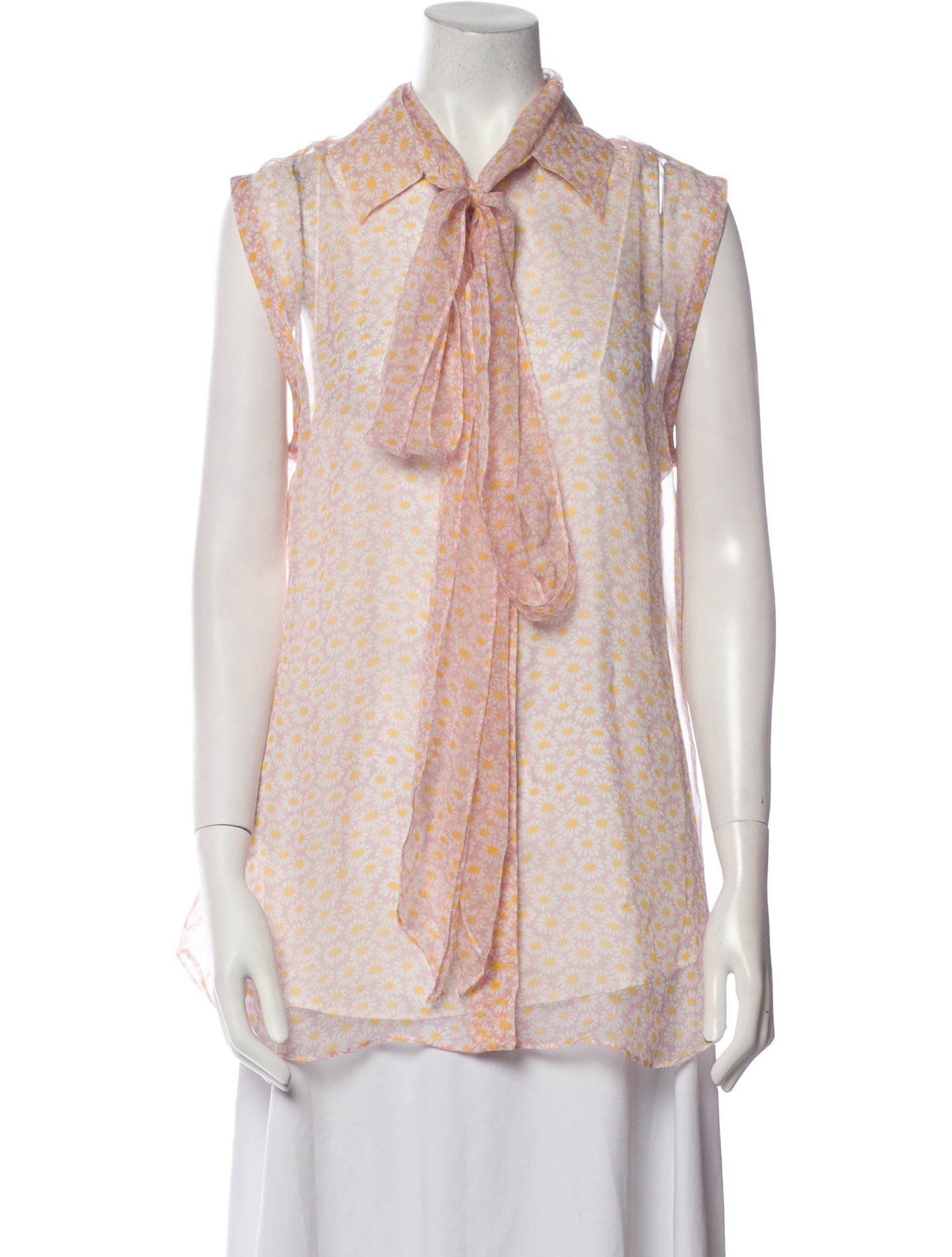 Gucci Silk Floral Print Button-Up Top w/ Tags