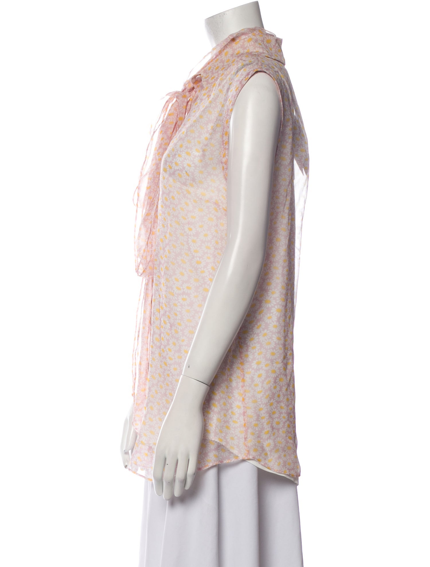 Gucci Silk Floral Print Button-Up Top w/ Tags