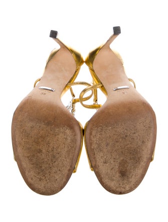 Gucci Interlocking G Logo Leather Sandals