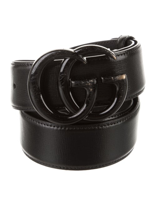Gucci Double G Logo Leather Waist Belt