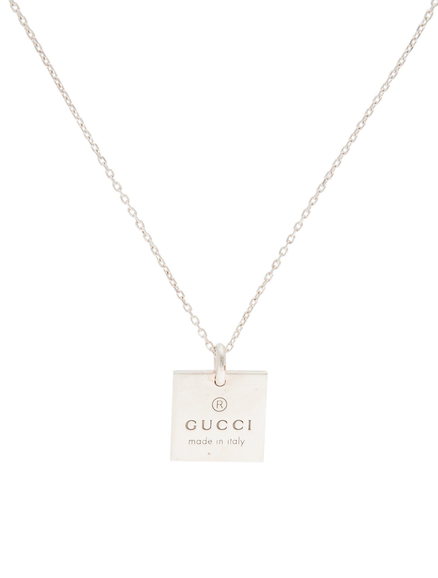 Gucci Trademark Square Pendant Necklace