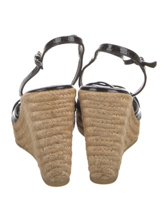 Gucci Microguccissima Pattern Patent Leather Espadrilles