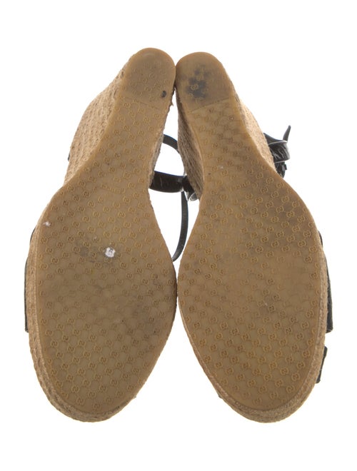 Gucci Microguccissima Pattern Patent Leather Espadrilles