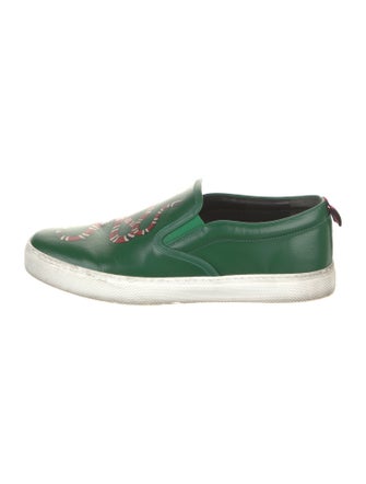 Gucci Web Accent Leather Sneakers