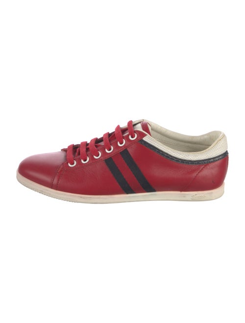 Gucci Web Accent Leather Sneakers