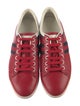 Gucci Web Accent Leather Sneakers