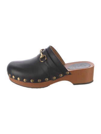 Gucci Horsebit Accent Leather Mules