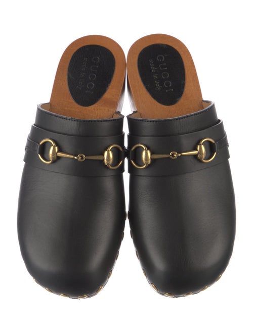 Gucci Horsebit Accent Leather Mules