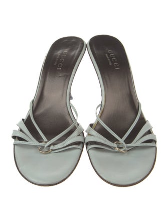 Gucci Interlocking G Logo Leather Slides