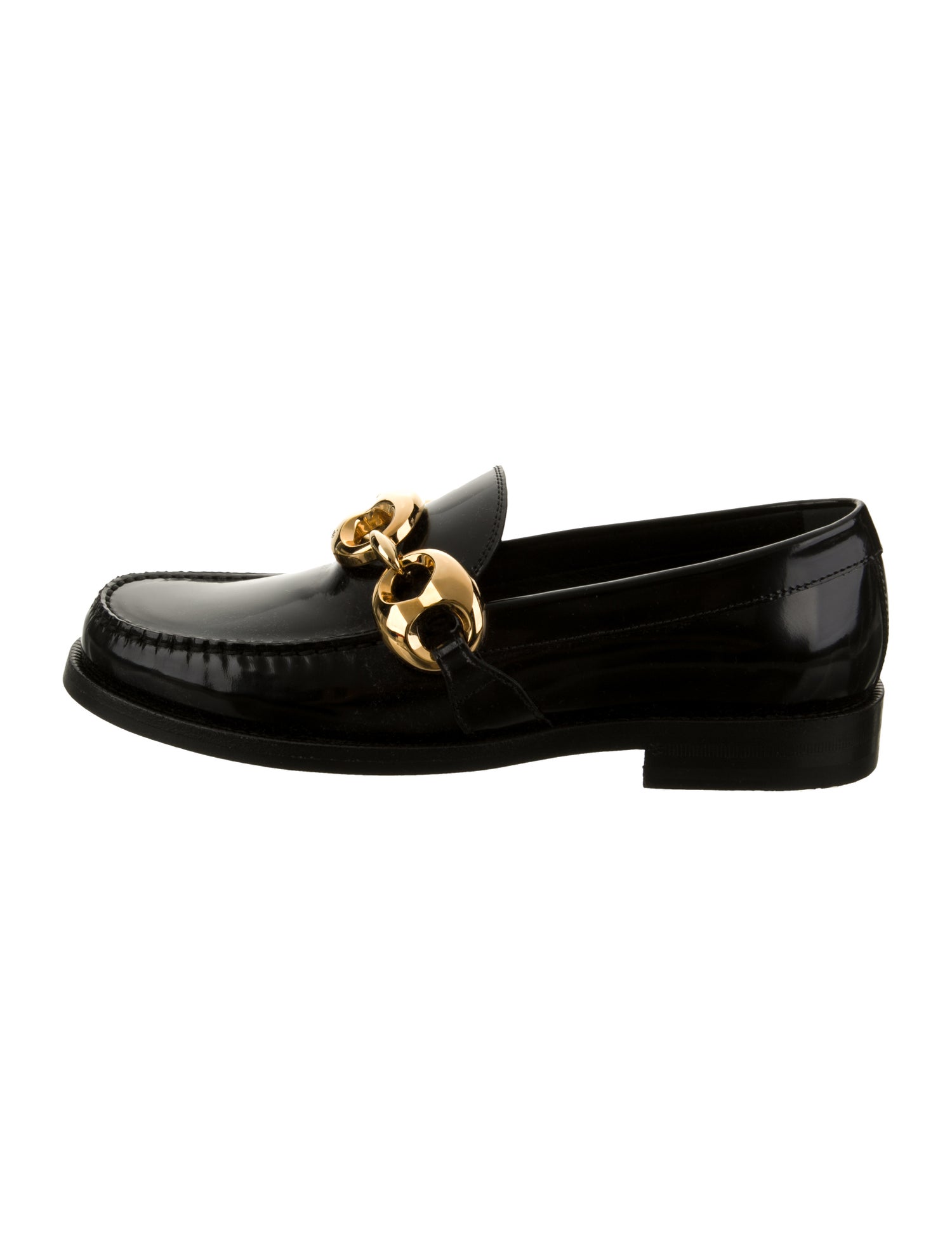 Gucci Marina Chain Accent Leather Loafers