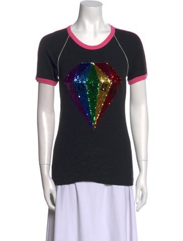 Gucci Tops Graphic Print Crew Neck T-Shirt S