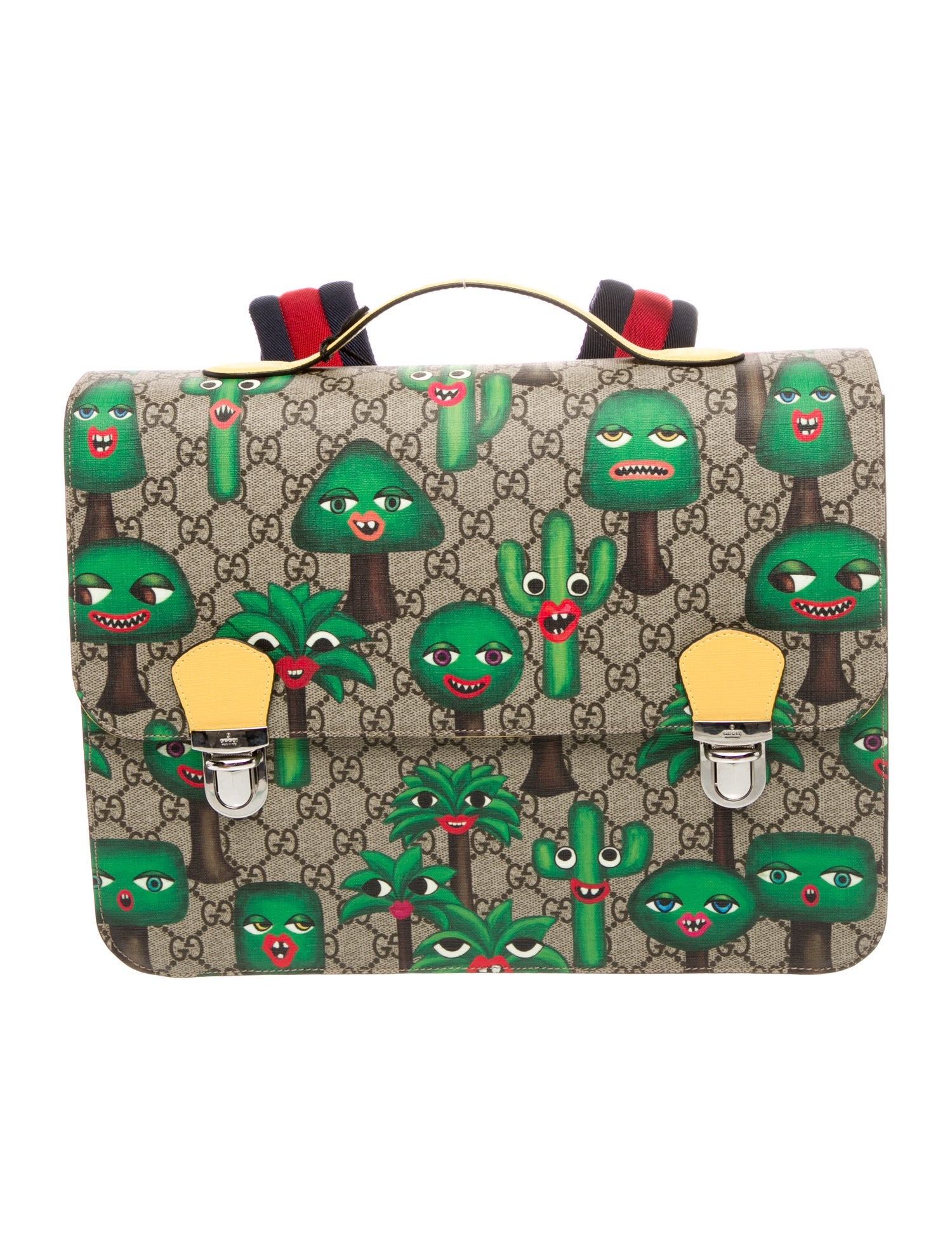 Gucci Kids' GG Supreme Smiling Plants Backpack