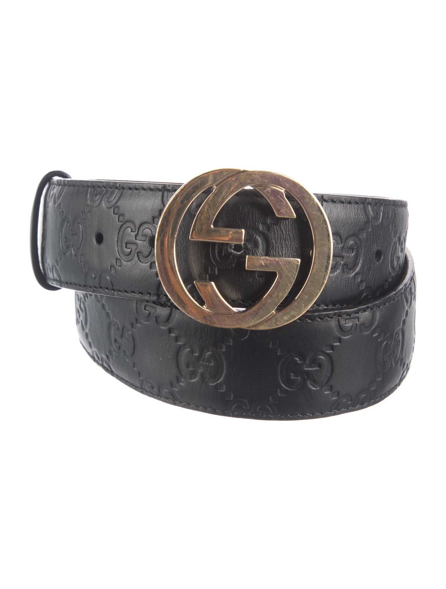Gucci Interlocking G Logo Leather Belt
