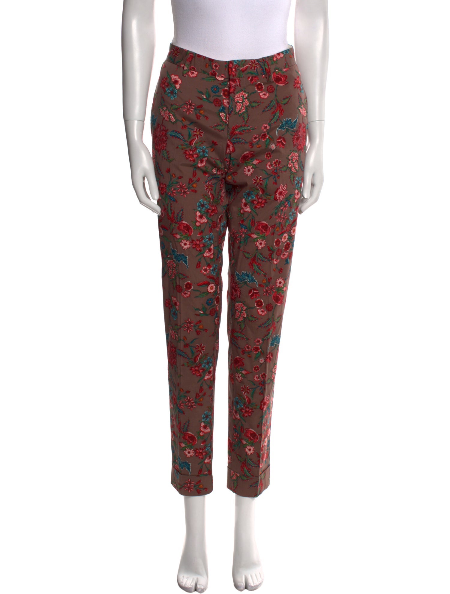 Gucci Floral Print Straight Leg Pants