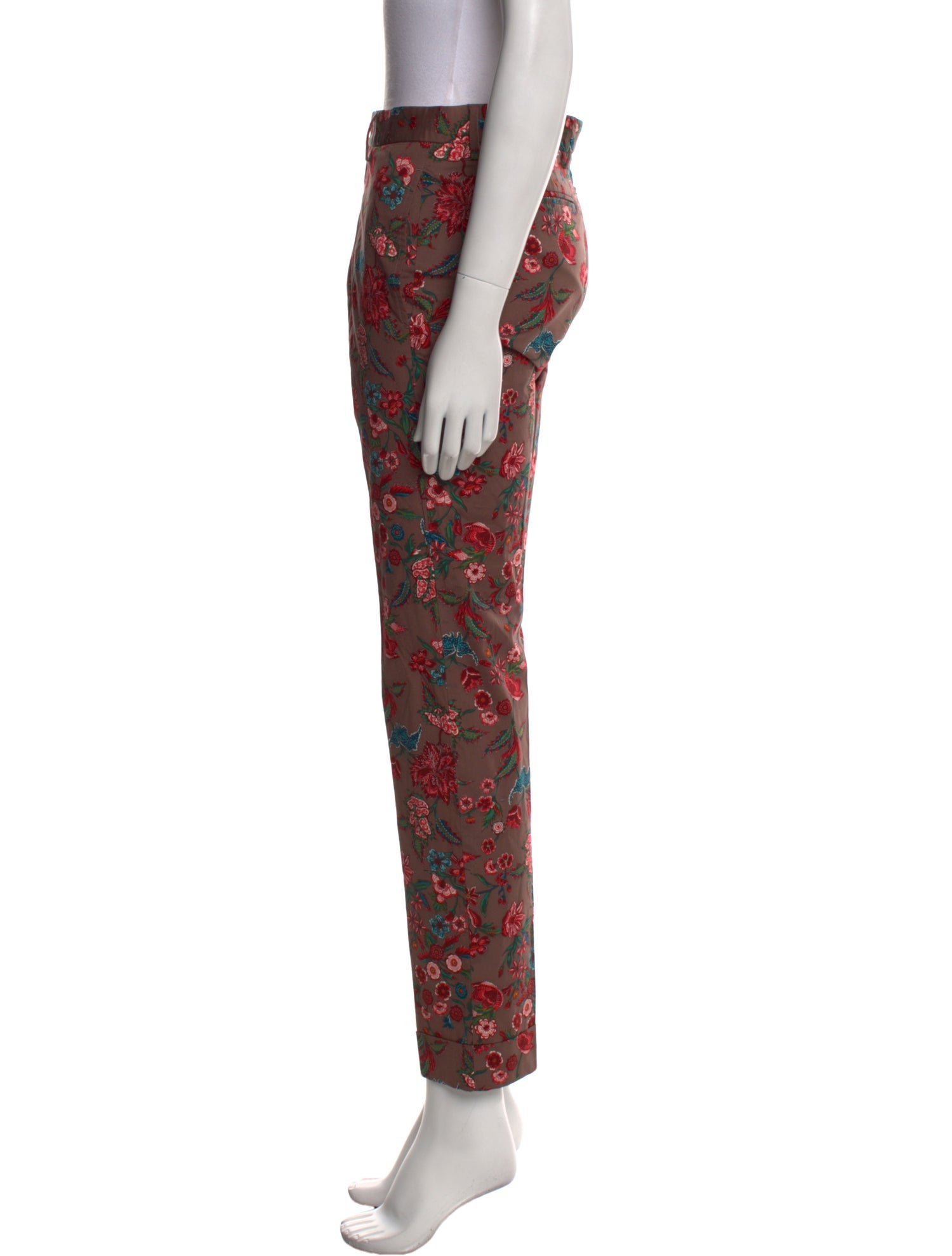 Gucci Floral Print Straight Leg Pants