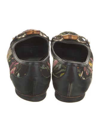 Gucci Flora Print Canvas Flats