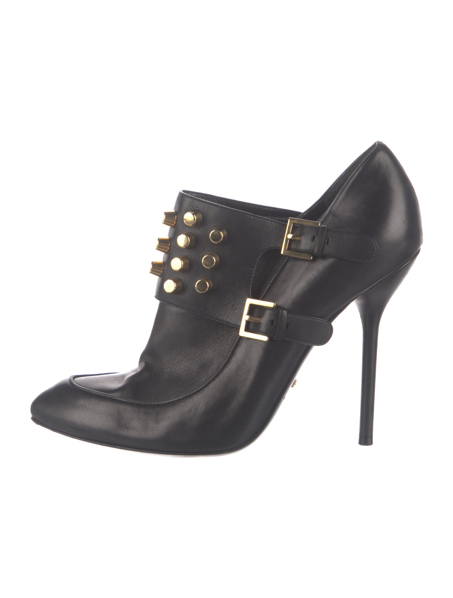 Gucci Leather Studded Accents Mules