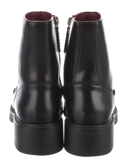 Gucci Horsebit Accent Leather Combat Boots