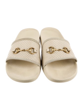 Gucci Horsebit Accent Leather Slides