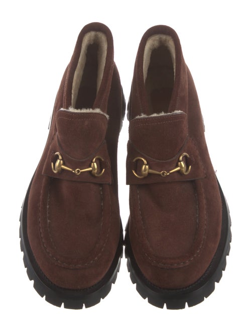 Gucci Horsebit Accent Suede Loafers