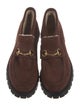 Gucci Horsebit Accent Suede Loafers