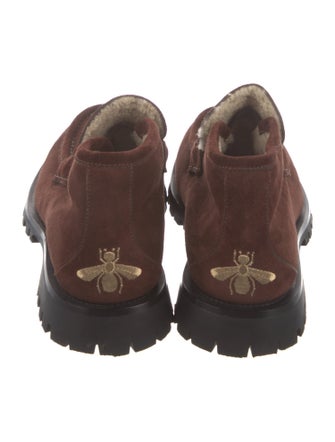 Gucci Horsebit Accent Suede Loafers