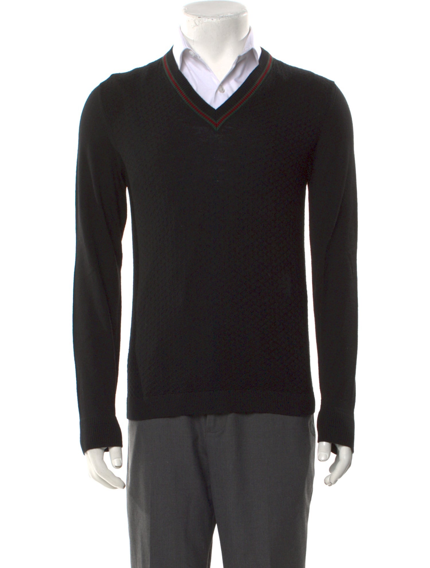 Gucci Web Accent Wool Pullover