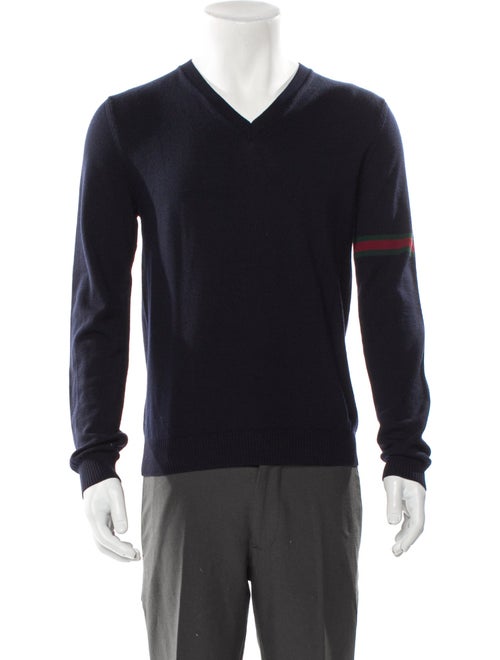 Gucci Web Accent Virgin Wool Pullover