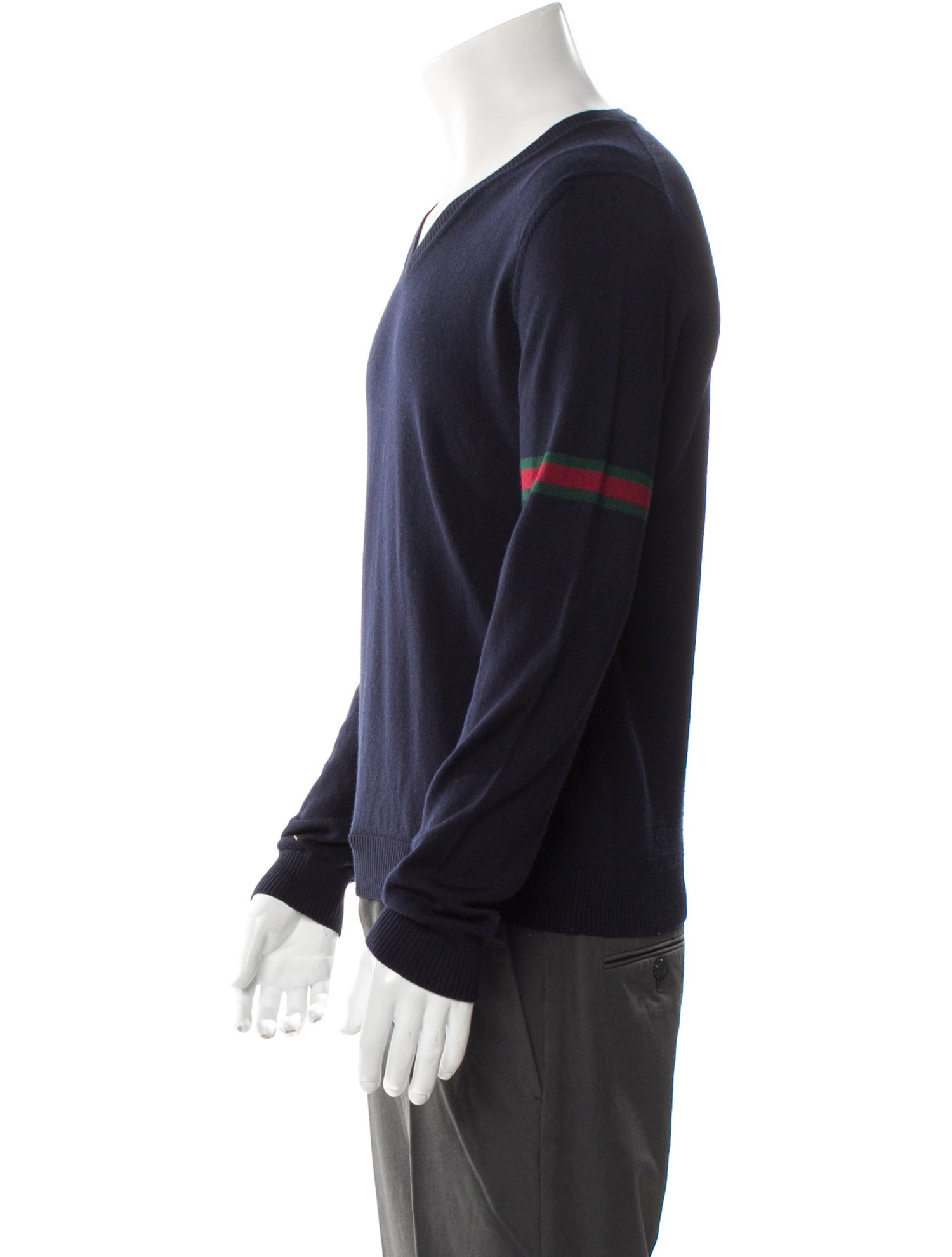 Gucci Web Accent Virgin Wool Pullover