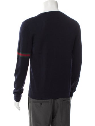 Gucci Web Accent Virgin Wool Pullover