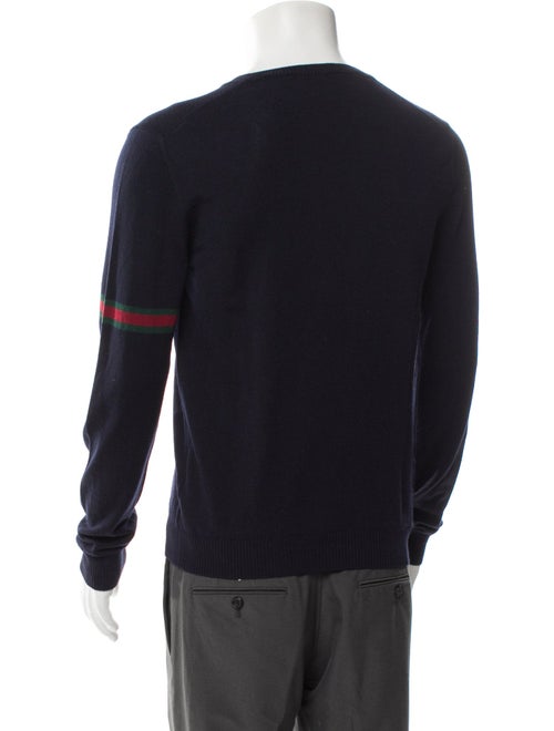 Gucci Web Accent Virgin Wool Pullover