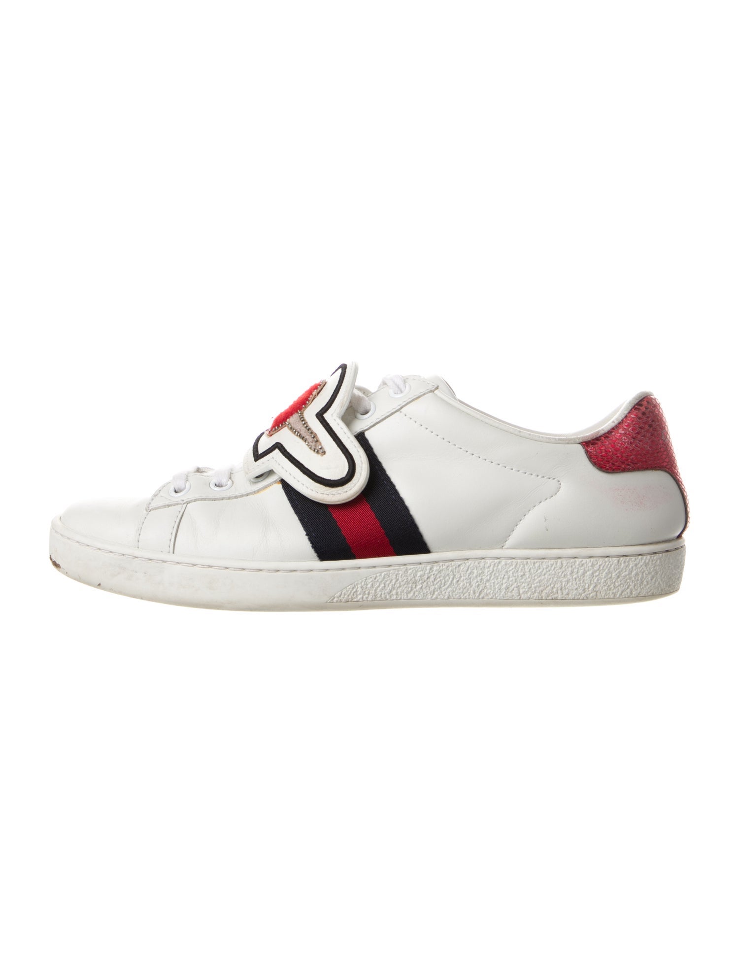 Gucci Leather Colorblock Pattern Sneakers