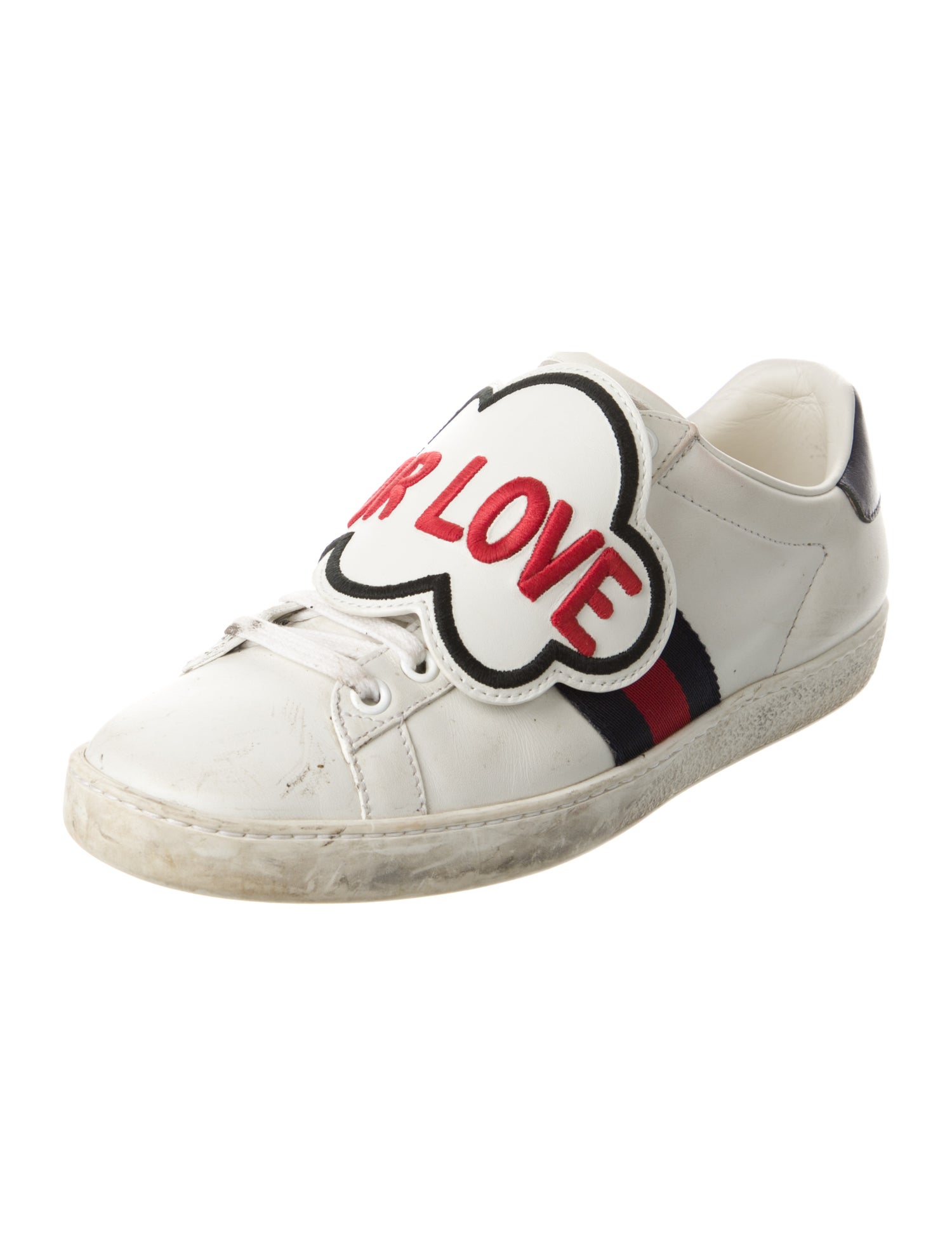 Gucci Sylvie Web Accent Leather Sneakers