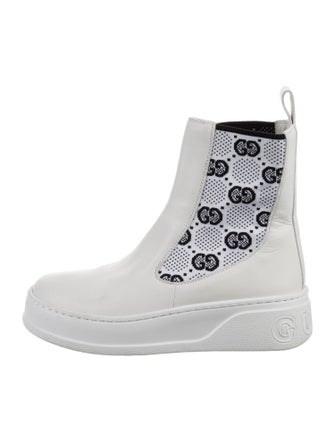 Gucci Leather Printed Sock Boots