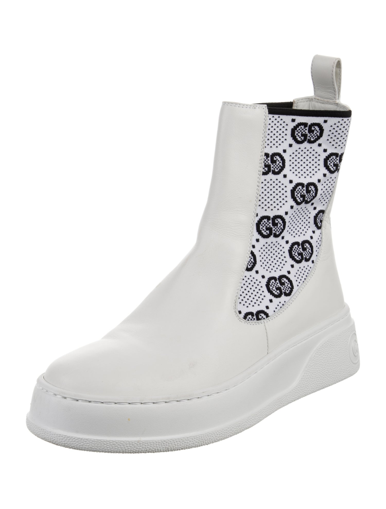 Gucci Leather Printed Sock Boots