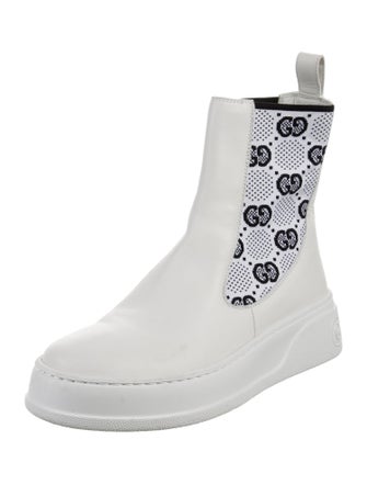 Gucci Leather Printed Sock Boots