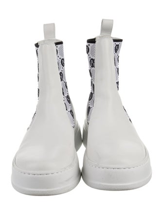 Gucci Leather Printed Sock Boots