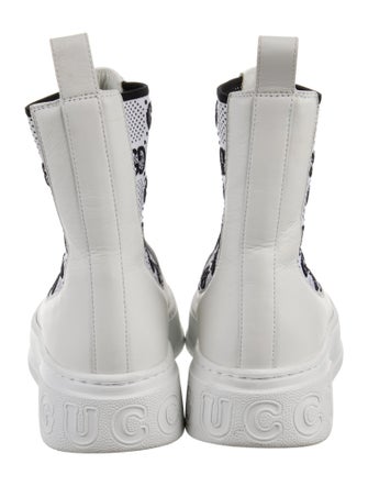 Gucci Leather Printed Sock Boots