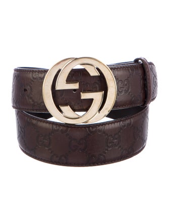 Gucci Interlocking G Logo Leather Waist Belt