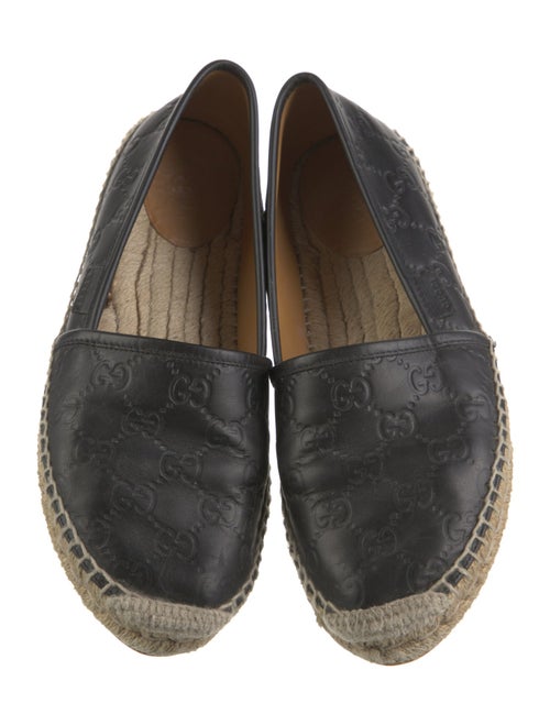 Gucci GG Embossed Leather Espadrilles