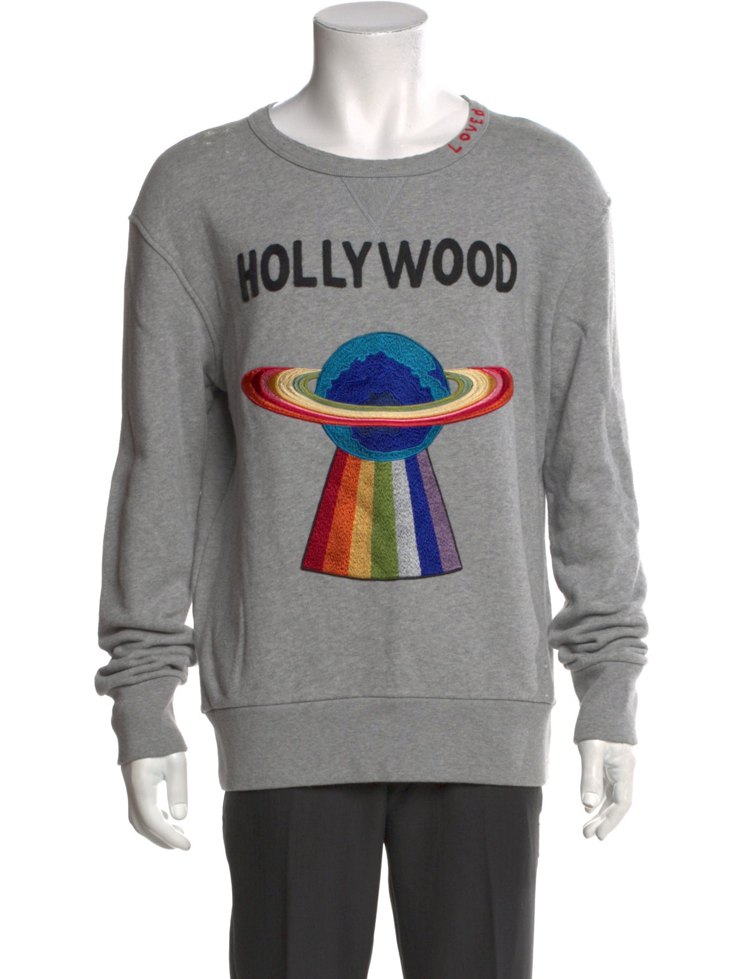 Gucci Graphic Print Scoop Neck Sweatshirt