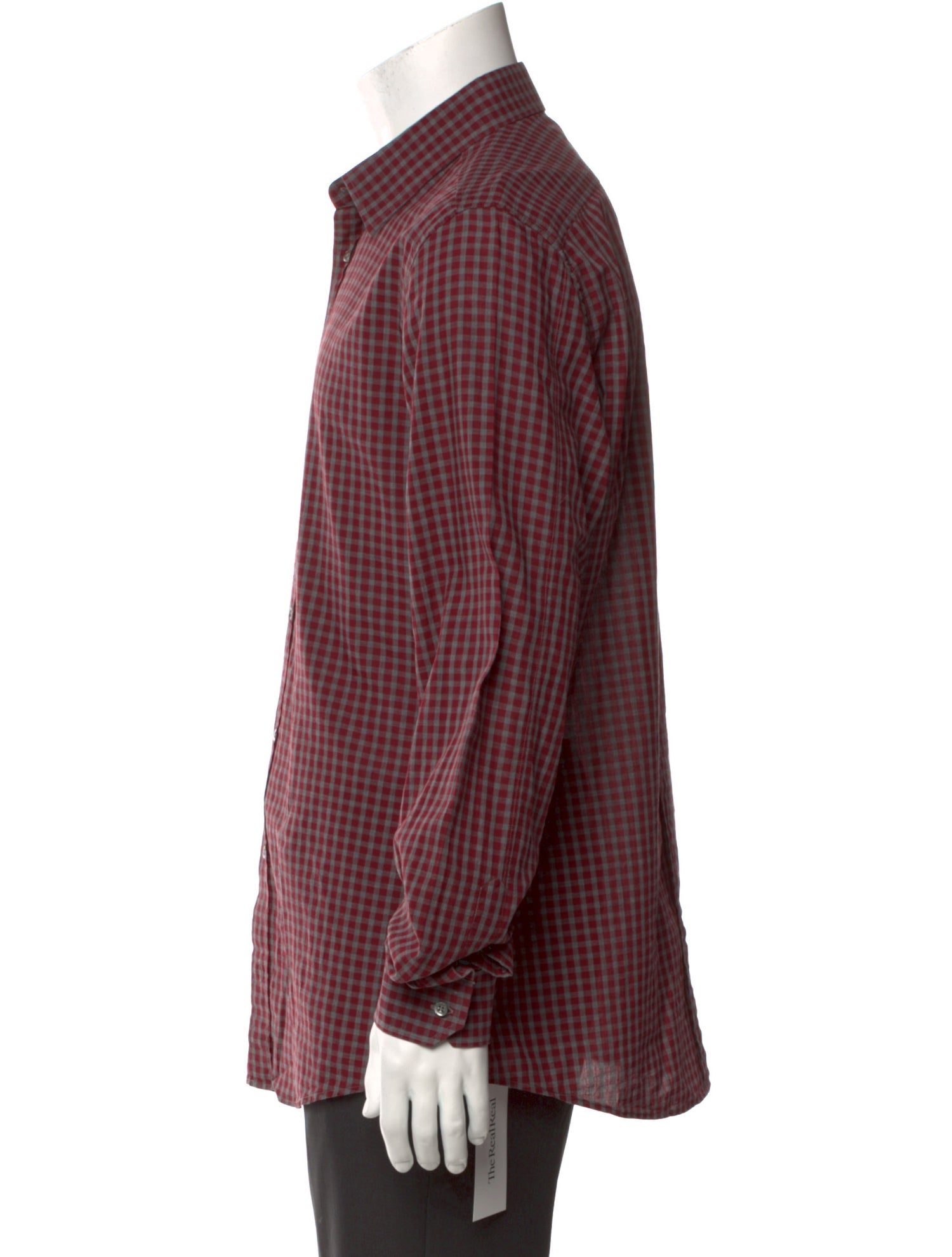 Gucci Plaid Print Long Sleeve Dress Shirt