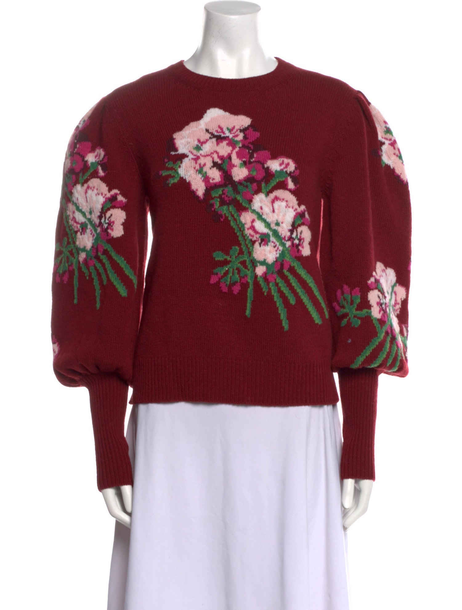 Gucci Wool Floral Print Sweater