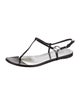 Gucci Interlocking G Logo Leather T-Strap Sandals