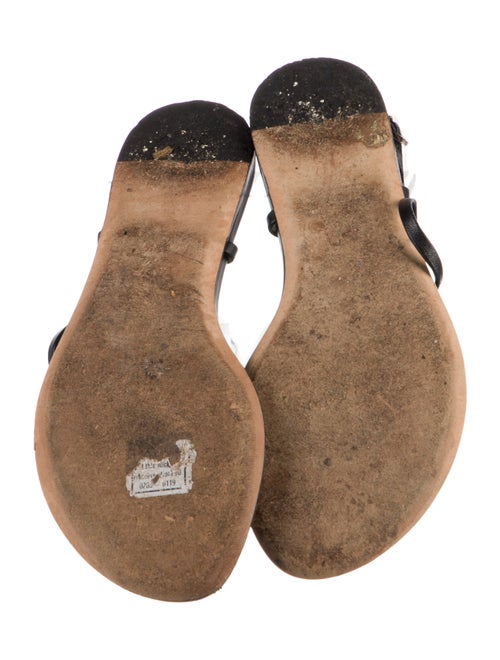 Gucci Interlocking G Logo Leather T-Strap Sandals