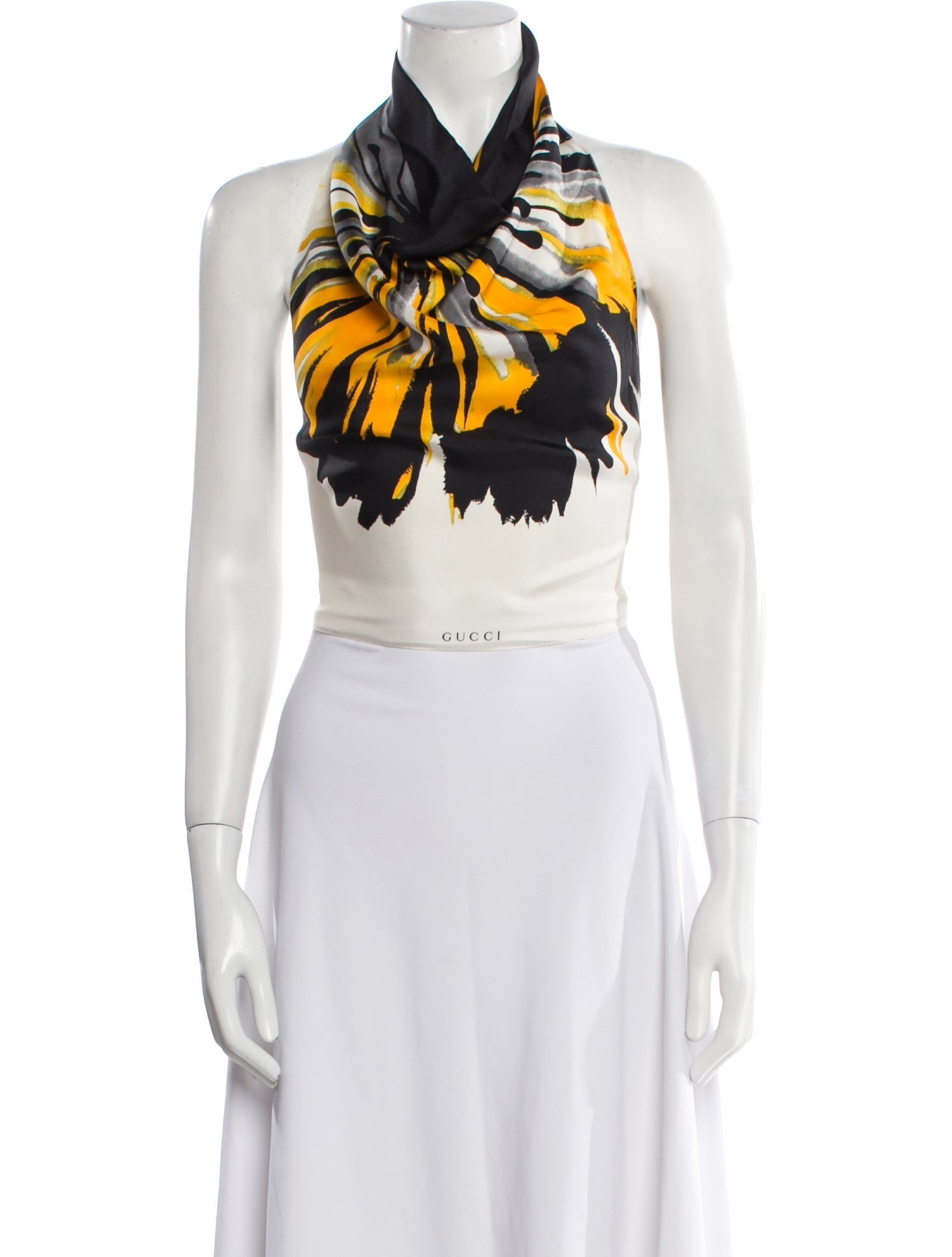 Gucci Silk Floral Print Crop Top