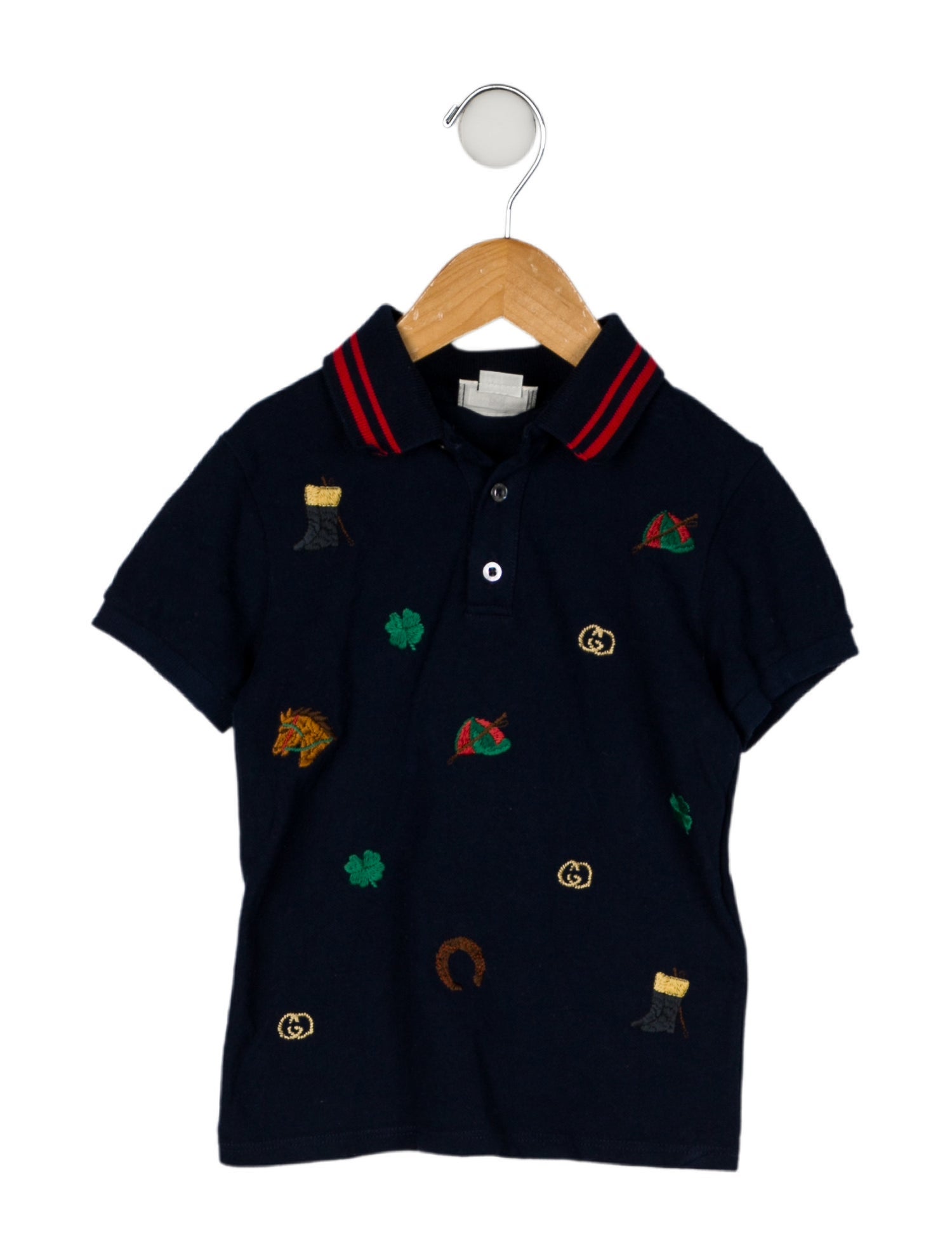 Gucci Boys' Equestrian Embroidered Polo Shirt