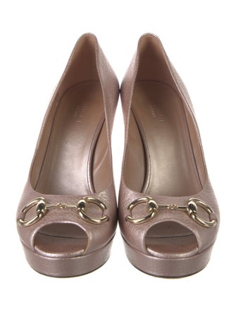 Gucci 1955 Horsebit Accent Leather Pumps